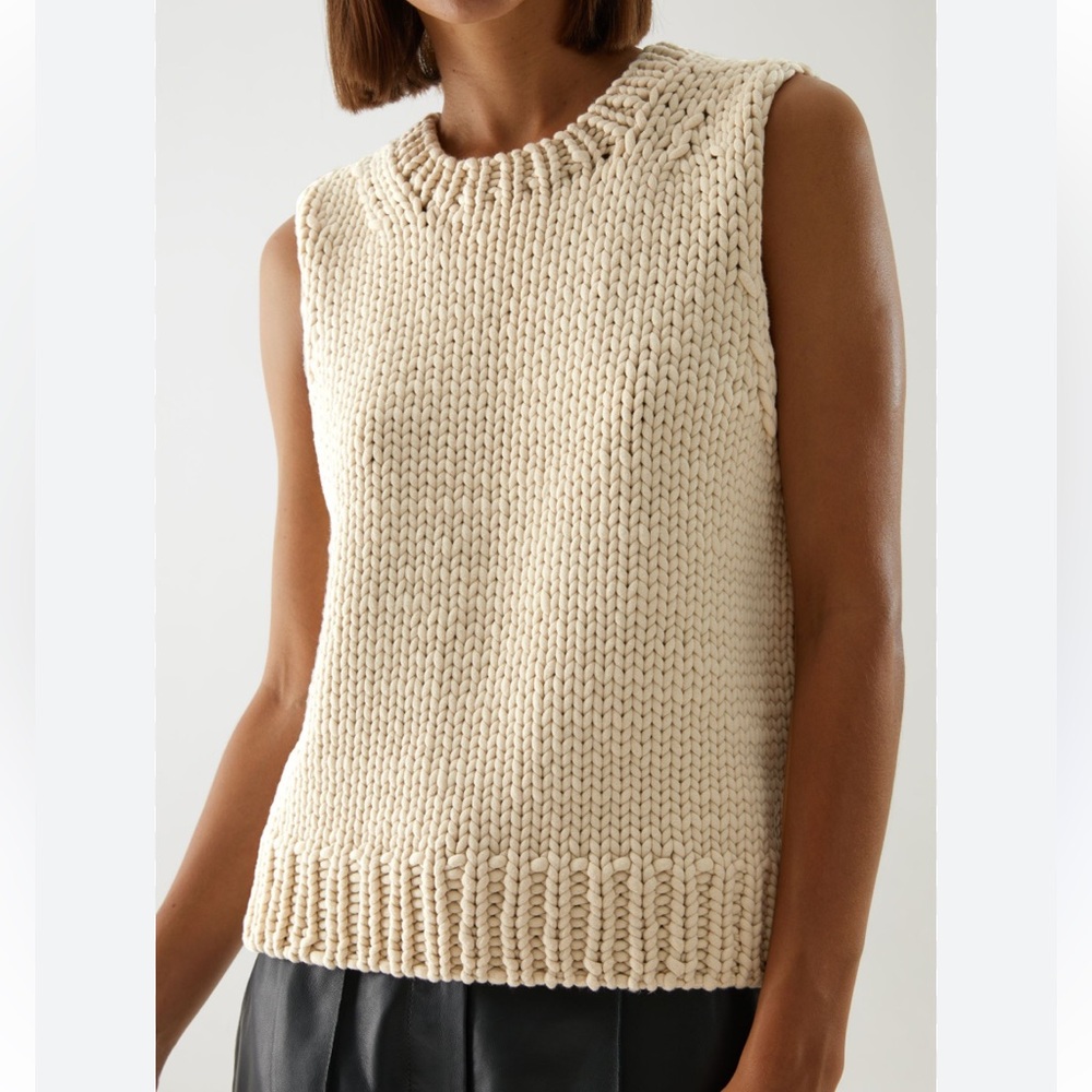 COS Organic Cotton Chunky Knit Vest XS